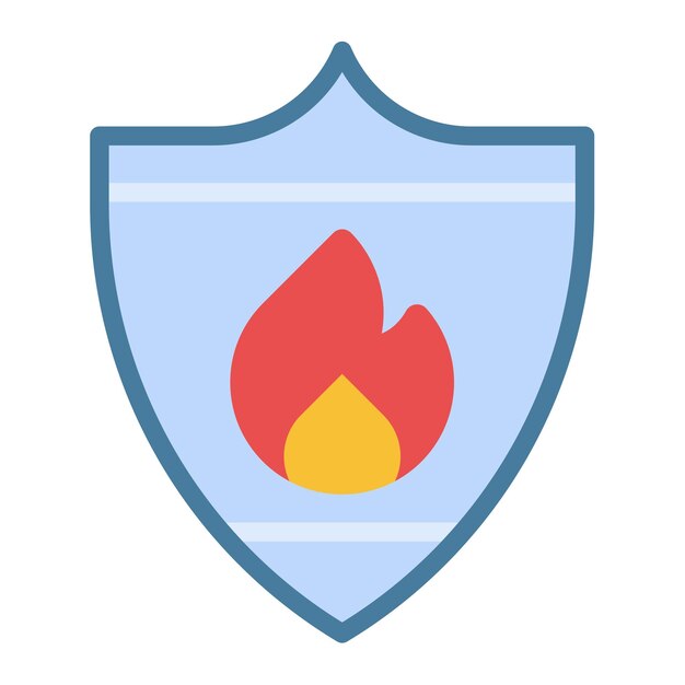 Ilustración del vector del escudo de fuego