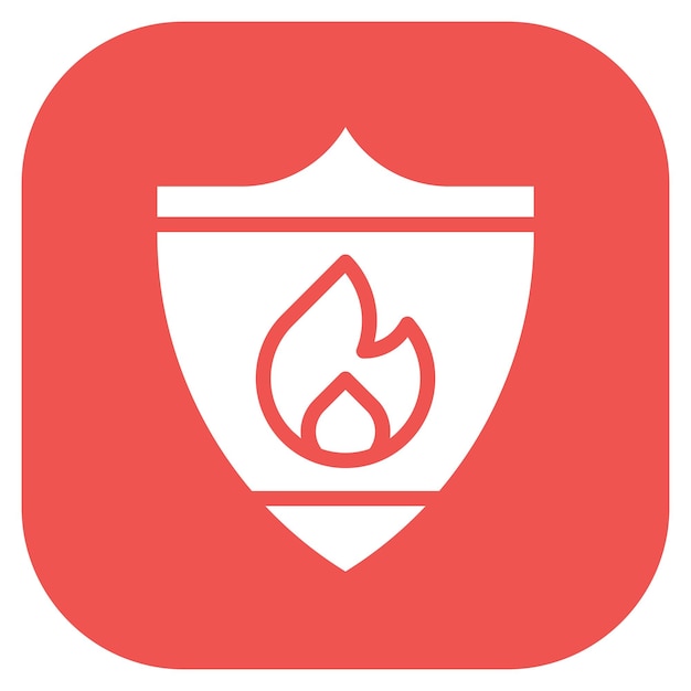 Ilustración del vector del escudo de fuego