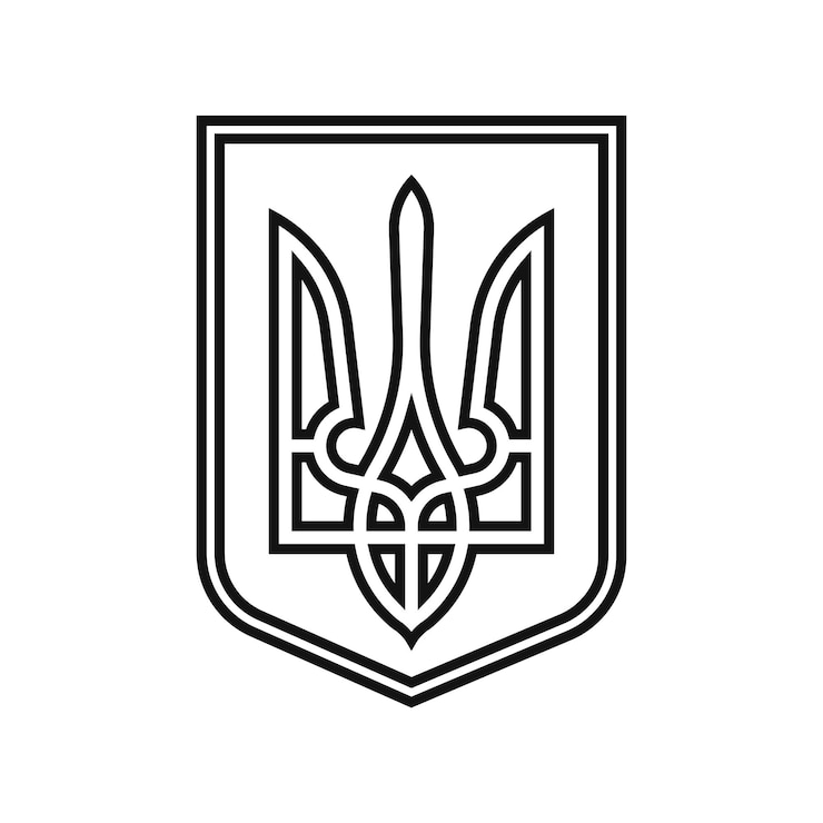 Vector ilustración de vector de escudo negro de ucrania