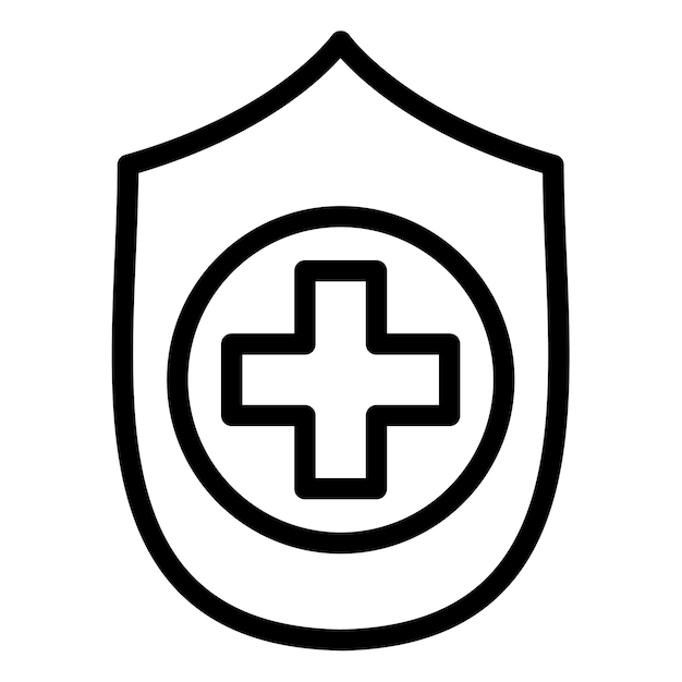 Ilustración del vector del escudo del sistema inmunológico