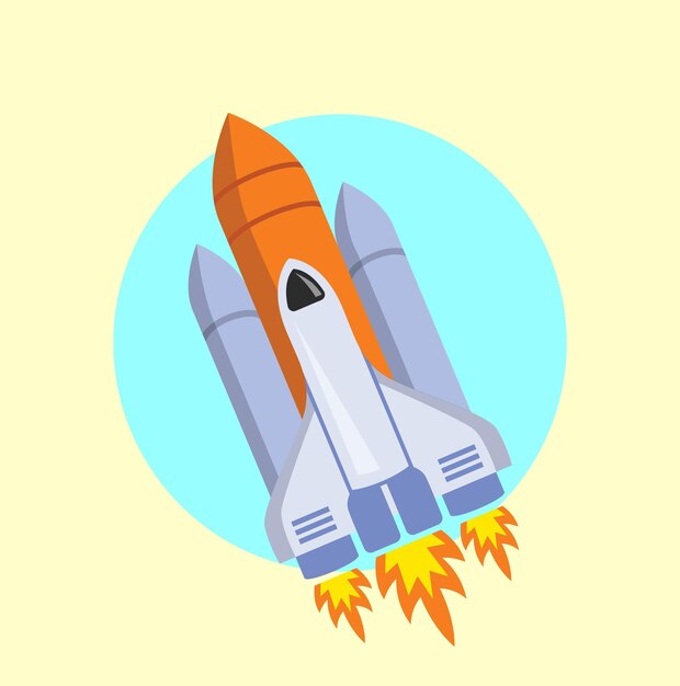 Ilustración de vector de espacio de cohete