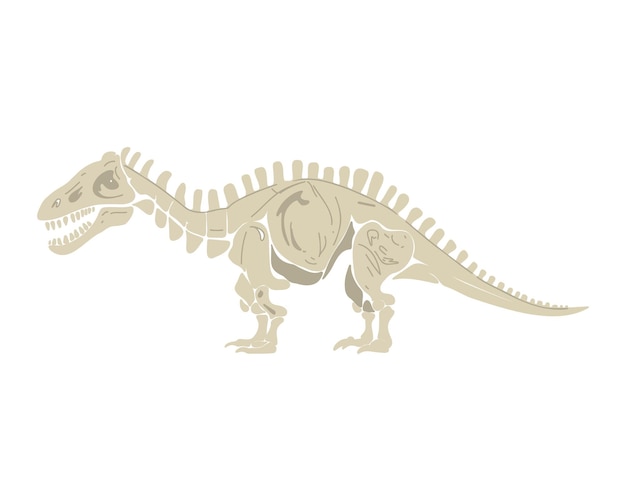 Ilustración de vector de esqueleto de dinosaurio