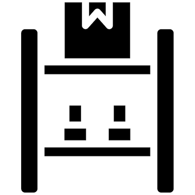 Ilustración del vector de la estantería del paquete