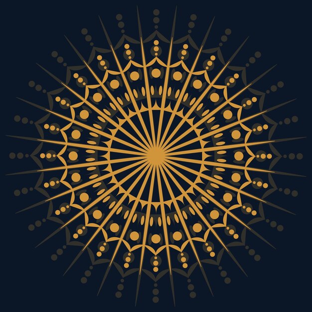 Ilustración de vector de estilo de arte mandala indio ornamental feliz Diwali