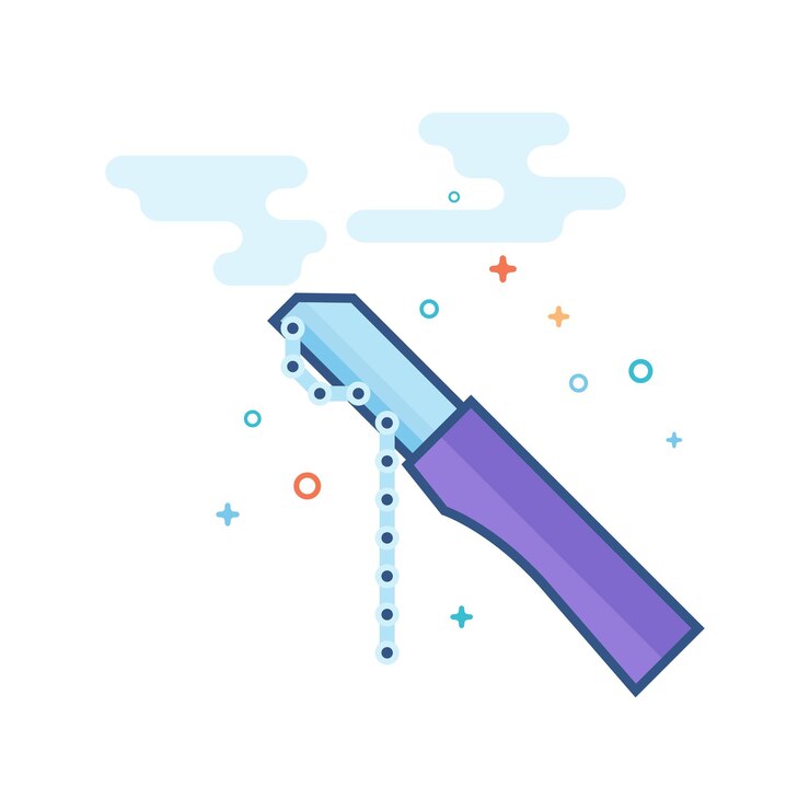 Vector ilustración de vector de estilo de color plano de icono de látigo de cadena