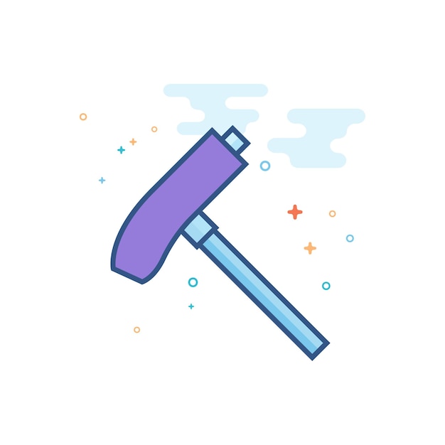 Ilustración de vector de estilo de color plano de icono de llave Allen