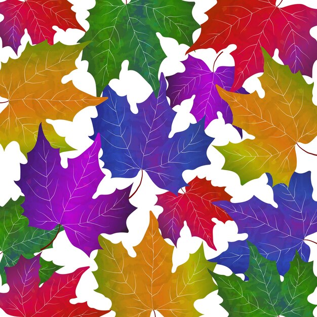 Ilustración de vector de estilo degradado colorido verano hojas concepto verano fondo y banner