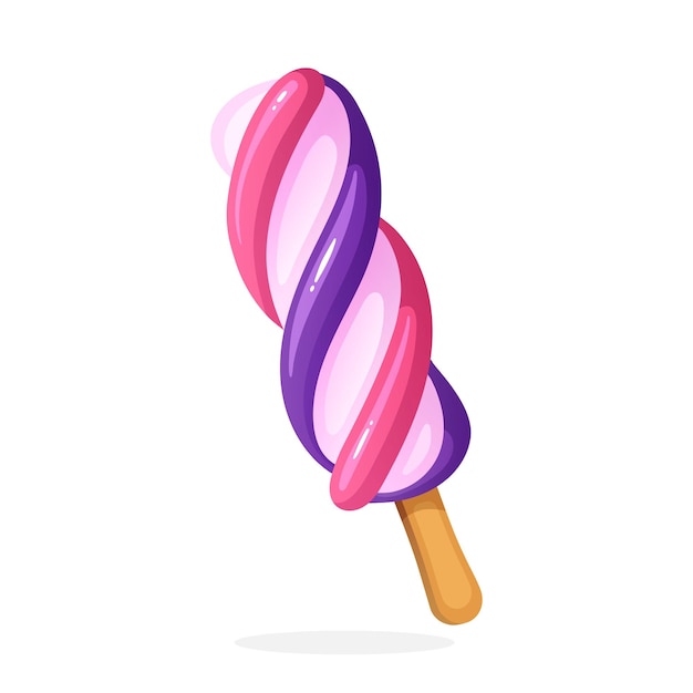 Ilustración de vector de estilo de dibujos animados Paleta de paleta de colores espiral