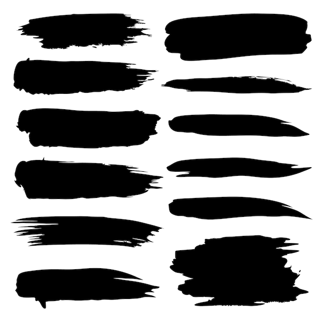 Ilustración del vector de estilo de onda de golpe de pincel de tinta