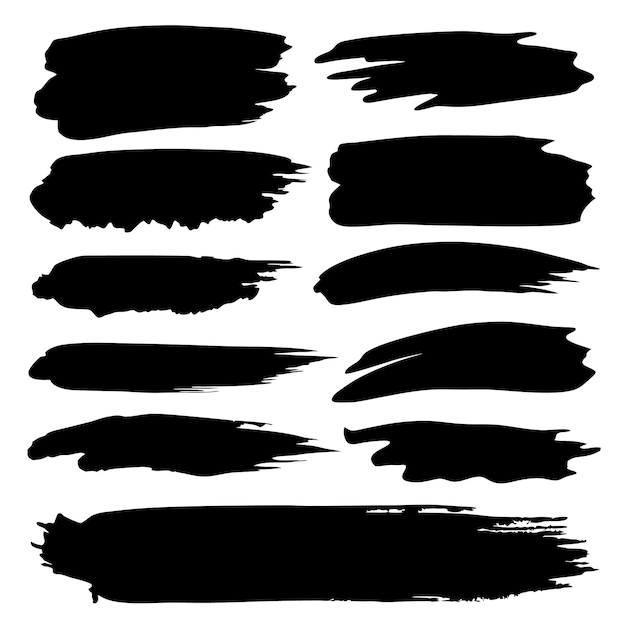 Ilustración del vector de estilo de onda de golpe de pincel de tinta