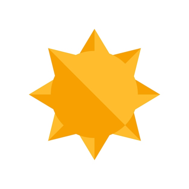 Ilustración de vector de estilo plano de sol Icono de sol