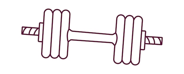 Ilustración de Vector de estilo de vida saludable con mancuernas de fitness