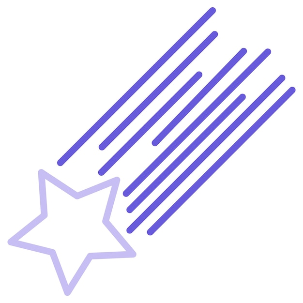 Ilustración del vector de la estrella caída