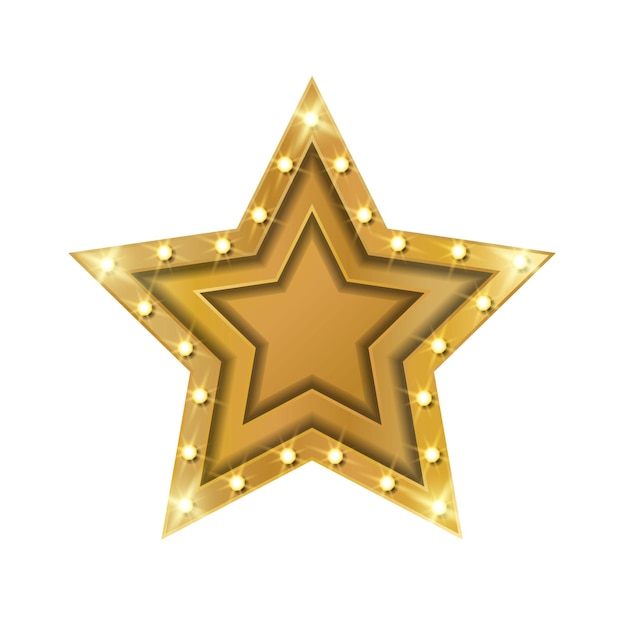 Ilustración del vector de la estrella dorada