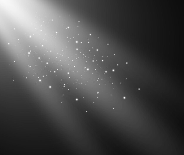 Ilustración de vector de estrella hermosa brillante de un efecto de luz sobre un fondo transparente