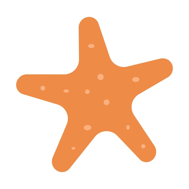Ilustración de vector de estrella de mar que se muestra sobre fondo blanco.