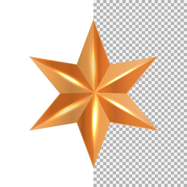 Ilustración de vector de estrella de Navidad dorada Arte vectorial PNG