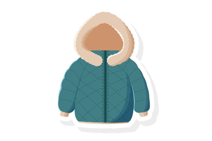 Vector ilustración de vector de etiqueta engomada de chaqueta de sombrero de pluma
