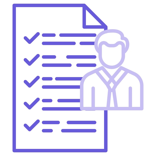 Ilustración del vector de evaluación del empleado