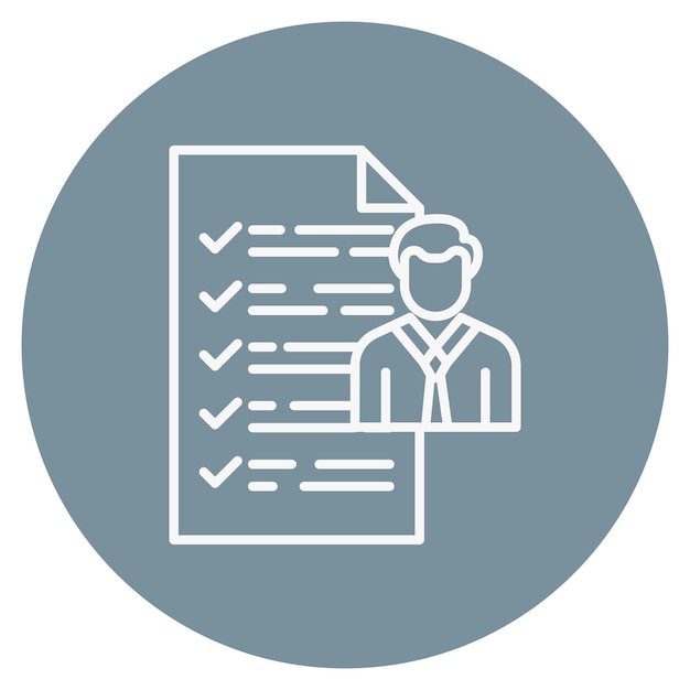 Ilustración del vector de evaluación del empleado