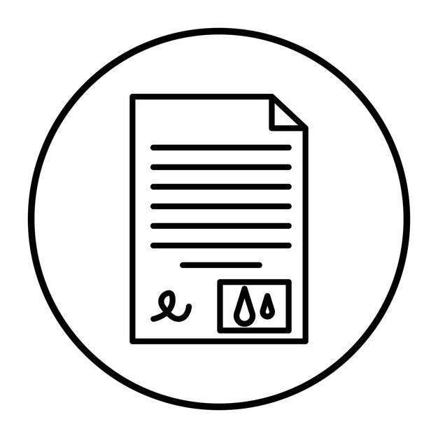 Ilustración del vector de evidencia de la sangre