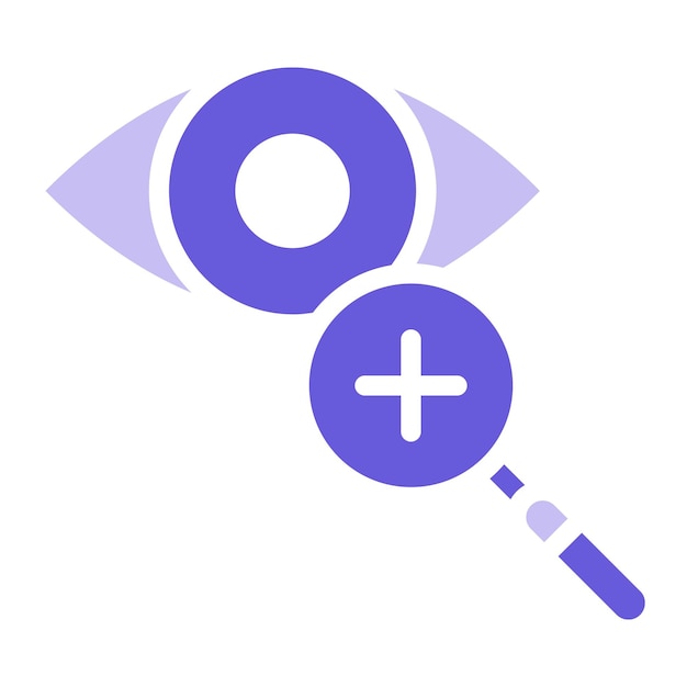 Ilustración del vector de examen ocular