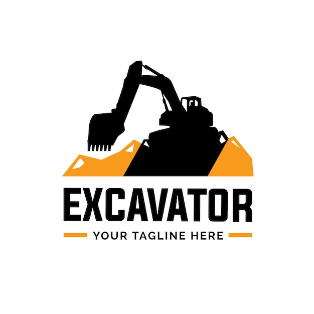 Vector ilustración del vector de la excavadora y de la retroexcavadora