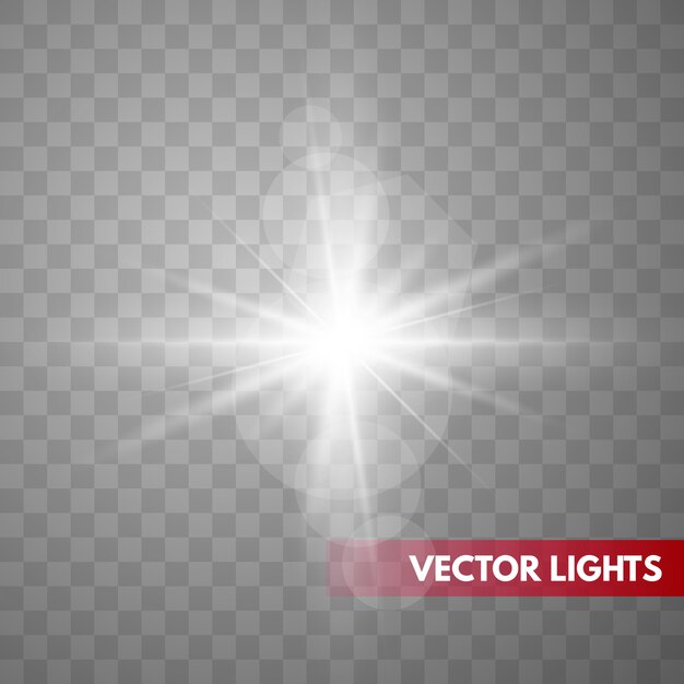 Ilustración de vector de explosión de estrella, sol brillante. Sol aislado