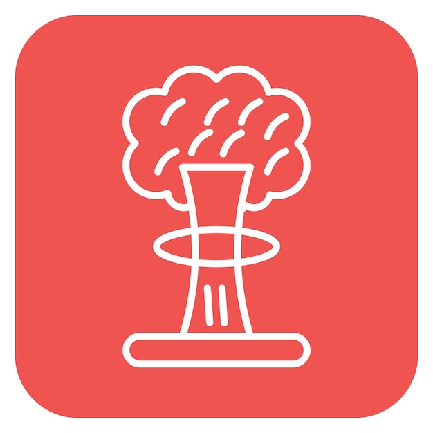 Ilustración del vector de la explosión nuclear