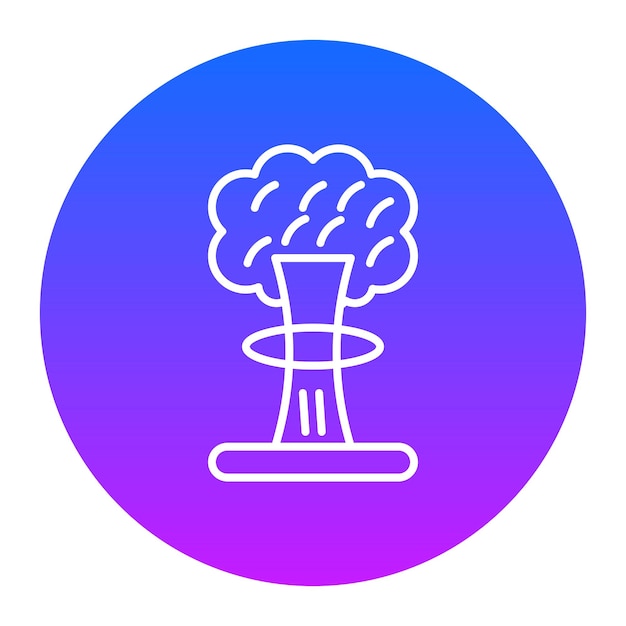 Ilustración del vector de la explosión nuclear