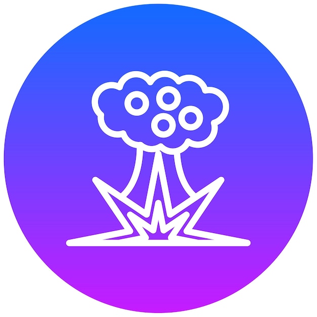 Ilustración del vector de la explosión nuclear