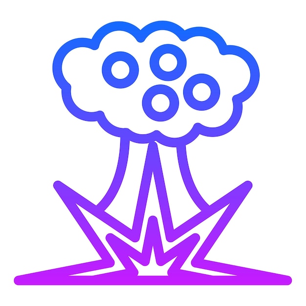 Ilustración del vector de la explosión nuclear