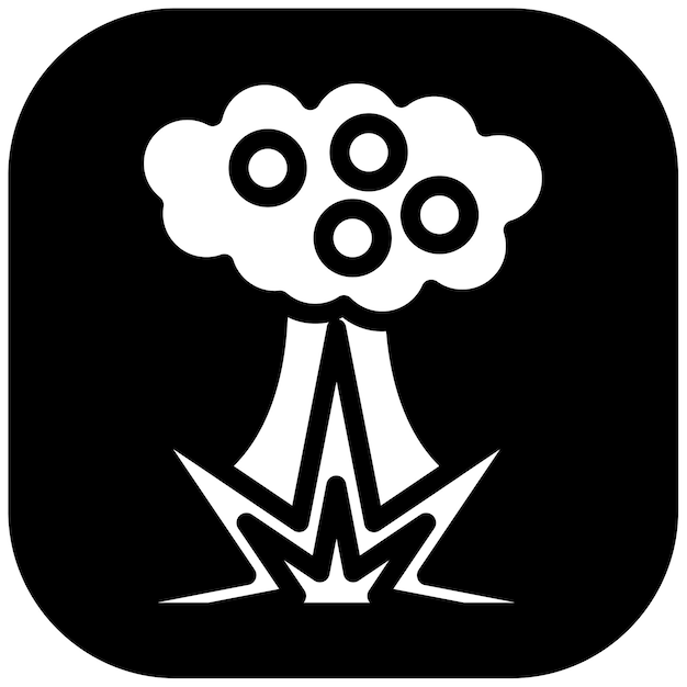 Ilustración del vector de la explosión nuclear