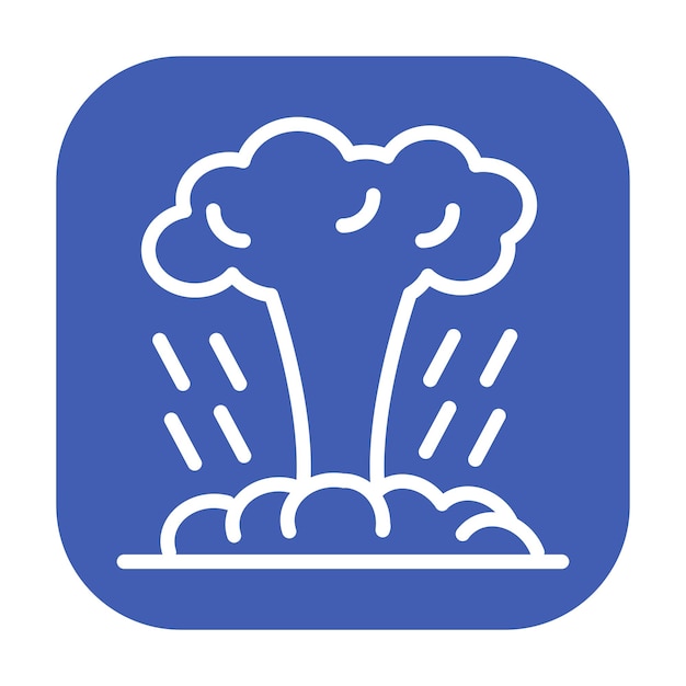Ilustración del vector de la explosión nuclear
