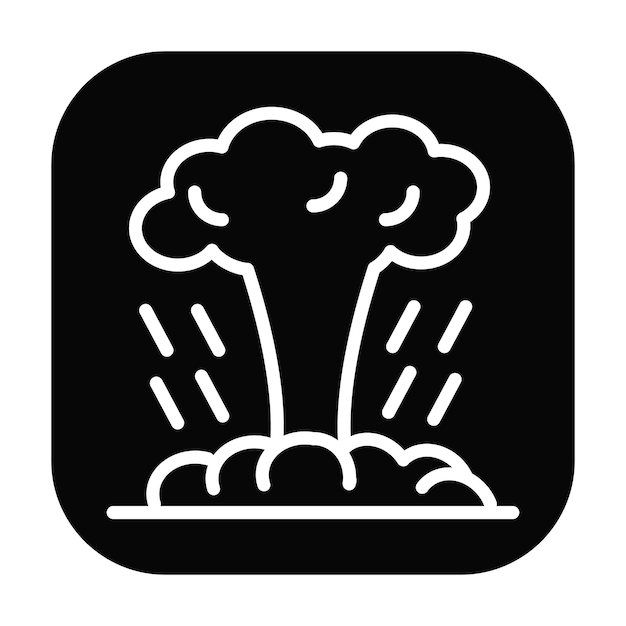 Ilustración del vector de la explosión nuclear
