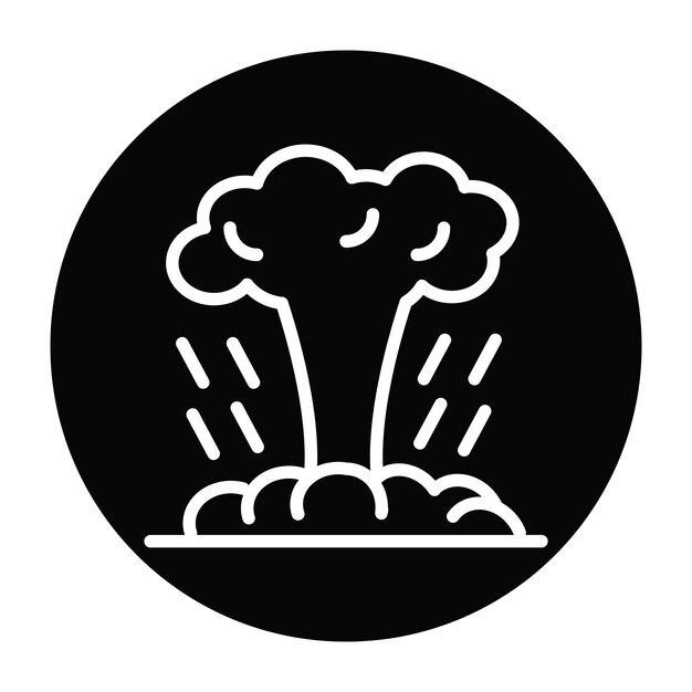 Ilustración del vector de la explosión nuclear