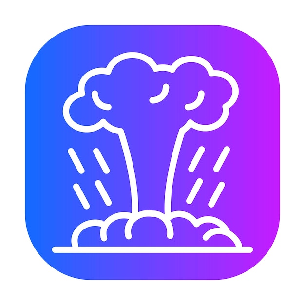 Ilustración del vector de la explosión nuclear