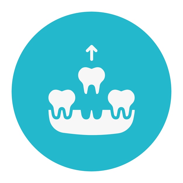 Ilustración del vector de extracción de dientes