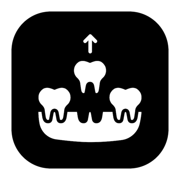 Ilustración del vector de extracción de dientes