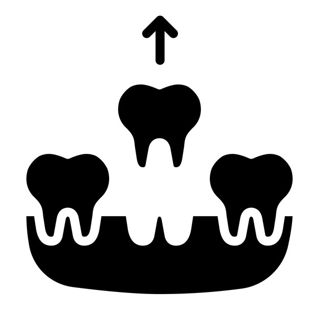 Ilustración del vector de extracción de dientes