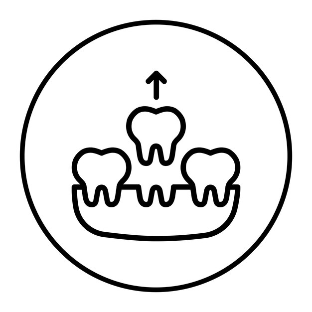 Ilustración del vector de extracción de dientes