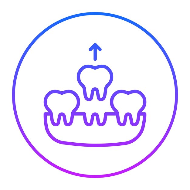 Ilustración del vector de extracción de dientes