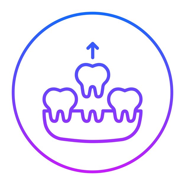 Ilustración del vector de extracción de dientes