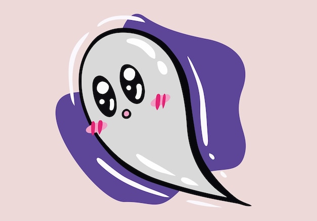 Vector ilustración de vector de fantasma de dibujos animados.