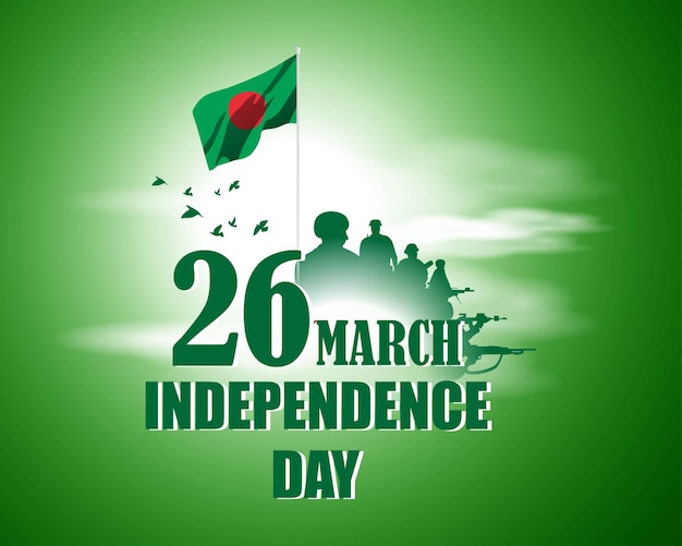 Ilustración de vector de feliz día de la independencia de Bangladesh