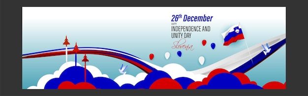 Ilustración de vector de feliz día de la independencia de eslovenia
