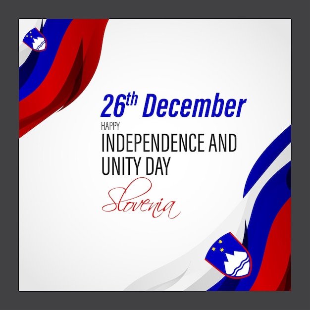 Ilustración de vector de feliz día de la independencia de Eslovenia