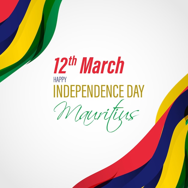 Ilustración de vector de feliz día de la independencia de Mauricio
