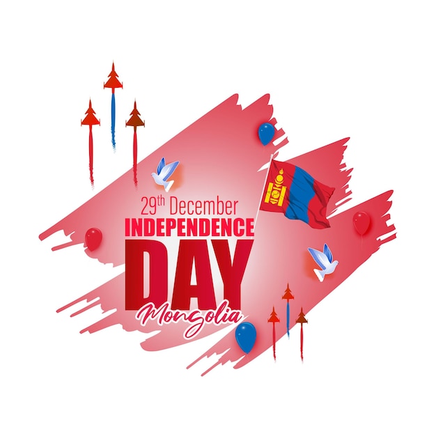 Ilustración de vector de feliz día de la independencia de mongolia
