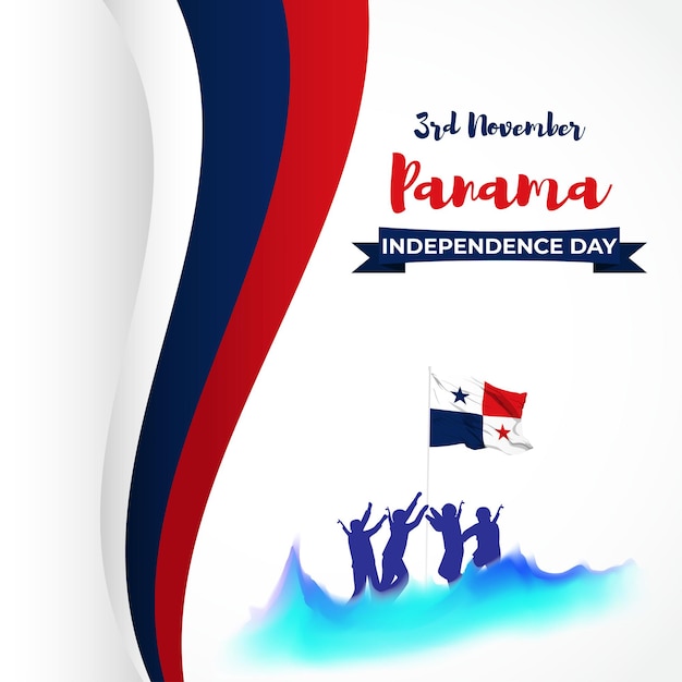 Ilustración de vector de feliz día de la independencia de panamá